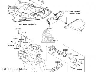 TAILLIGHT(S) - ZX1400A7F NINJA ZX14 2007 USA CALIFORNIA CANADA