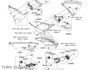 TURN SIGNALS - ZX1400A7F NINJA ZX14 2007 USA CALIFORNIA CANADA