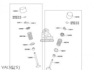 VALVE(S) - ZX1400A7F NINJA ZX14 2007 USA CALIFORNIA CANADA