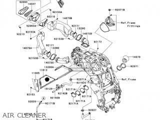 AIR CLEANER - ZX1400A7F NINJA ZX14 2007 USA CALIFORNIA CANADA