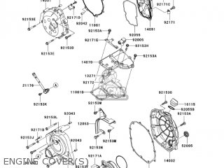 ENGINE COVER(S) - ZX1400A7F NINJA ZX14 2007 USA CALIFORNIA CANADA