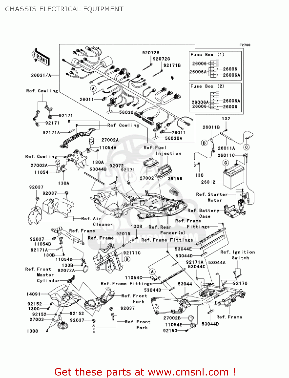 CHASSIS ELECTRICAL EQUIPMENT ZX1400A7FA NINJA ZX14 2007 USA CALIFORNIA