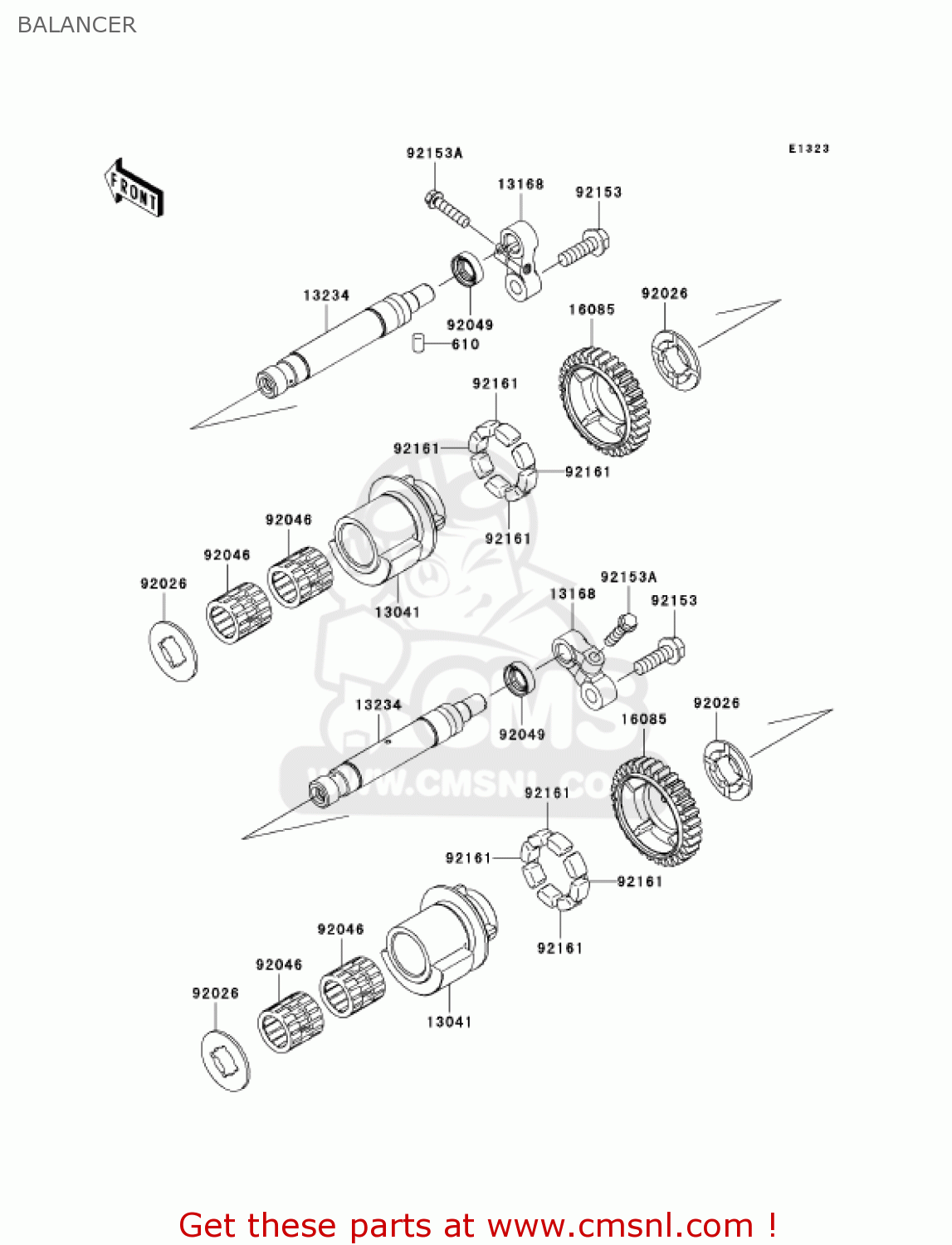 BALANCER ZX1400A7FA NINJA ZX14 2007 USA CALIFORNIA