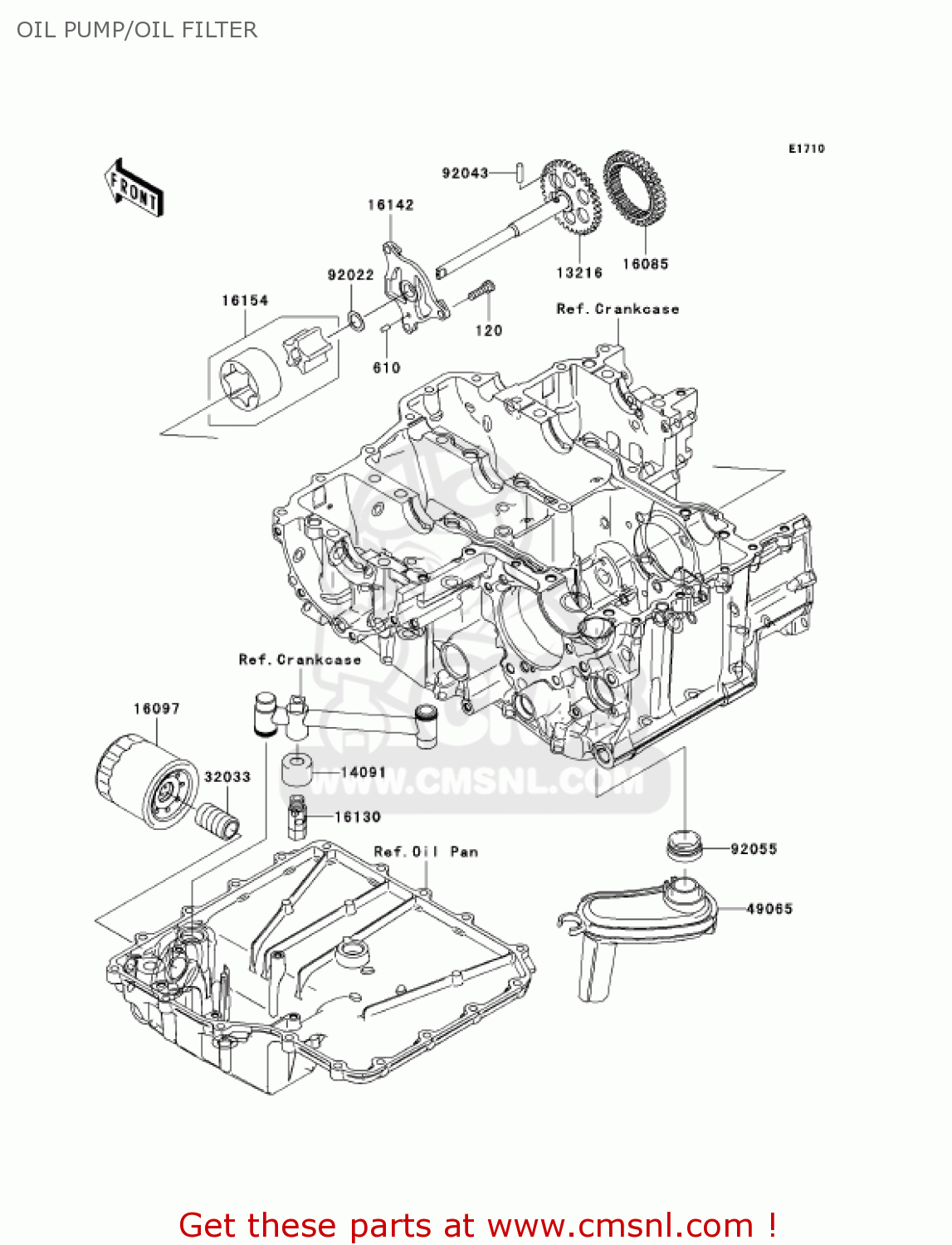 OIL PUMP/OIL FILTER ZX1400A7FA NINJA ZX14 2007 USA CALIFORNIA