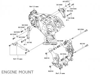 ENGINE MOUNT - ZX1400A7FA NINJA ZX14 2007 USA CALIFORNIA
