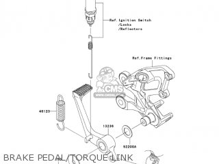 BRAKE PEDAL/TORQUE LINK - ZX1400A7FA NINJA ZX14 2007 USA CALIFORNIA