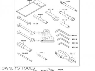 OWNER'S TOOLS - ZX1400A7FA NINJA ZX14 2007 USA CALIFORNIA