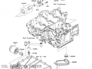 OIL PUMP/OIL FILTER - ZX1400A7FA NINJA ZX14 2007 USA CALIFORNIA