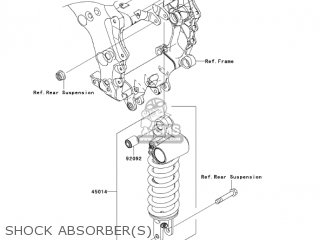 SHOCK ABSORBER(S) - ZX1400A7FA NINJA ZX14 2007 USA CALIFORNIA
