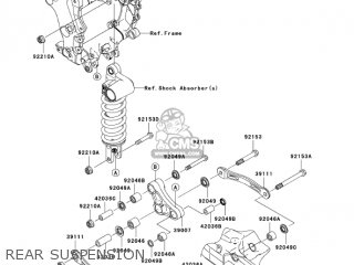 REAR SUSPENSION - ZX1400A7FA NINJA ZX14 2007 USA CALIFORNIA