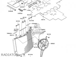 RADIATOR - ZX1400A7FA NINJA ZX14 2007 USA CALIFORNIA