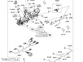 THROTTLE - ZX1400A7FA NINJA ZX14 2007 USA CALIFORNIA