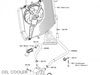 OIL COOLER - ZX1400A7FA NINJA ZX14 2007 USA CALIFORNIA