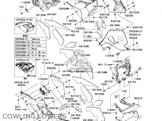 COWLING LOWERS - ZX1400A7FA NINJA ZX14 2007 USA CALIFORNIA