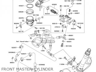 FRONT MASTER CYLINDER - ZX1400A7FA NINJA ZX14 2007 USA CALIFORNIA