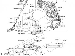FRAME - ZX1400A7FA NINJA ZX14 2007 USA CALIFORNIA