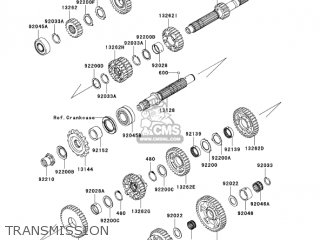 TRANSMISSION - ZX1400A7FA NINJA ZX14 2007 USA CALIFORNIA