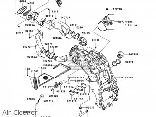 Kawasaki ZX1400CAF NINJA ZX14 2010 USA parts lists and schematics