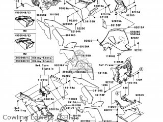Kawasaki ZX1400CBF NINJA ZX14 2011 USA parts lists and schematics