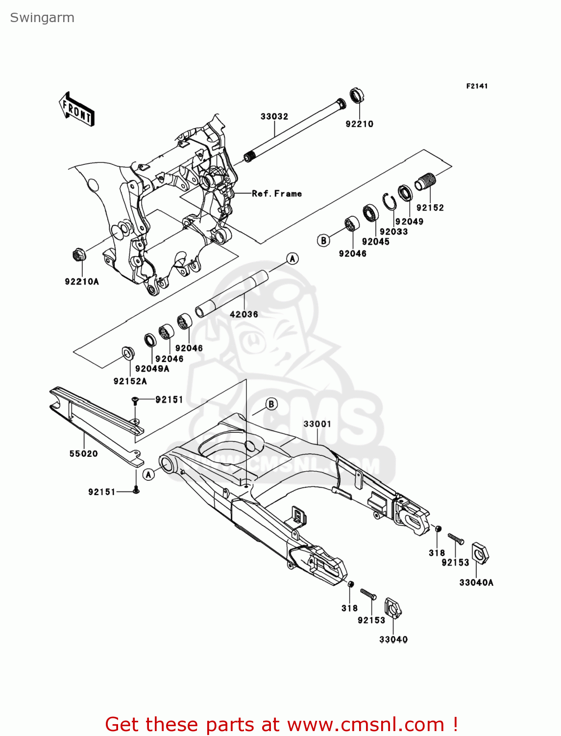 Kawasaki ZX1400EDFA NINJA ZX14R 2013 USA Swingarm - buy original 