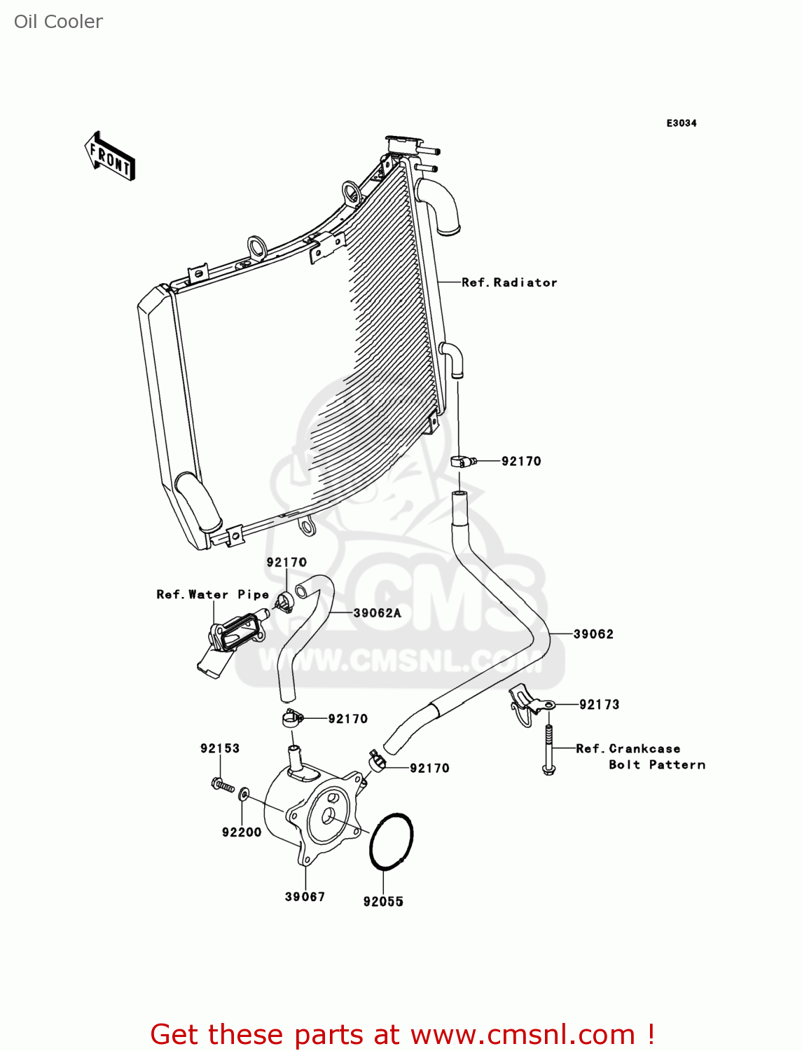 Kawasaki ZX1400EEFA NINJA ZX14R 2014 USA Oil Cooler - buy