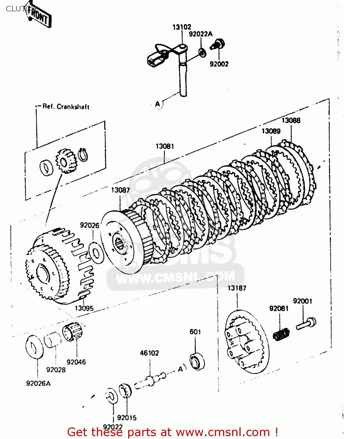 CLUTCH ZX400C2 1985 EUROPE UK FR GR SD SP