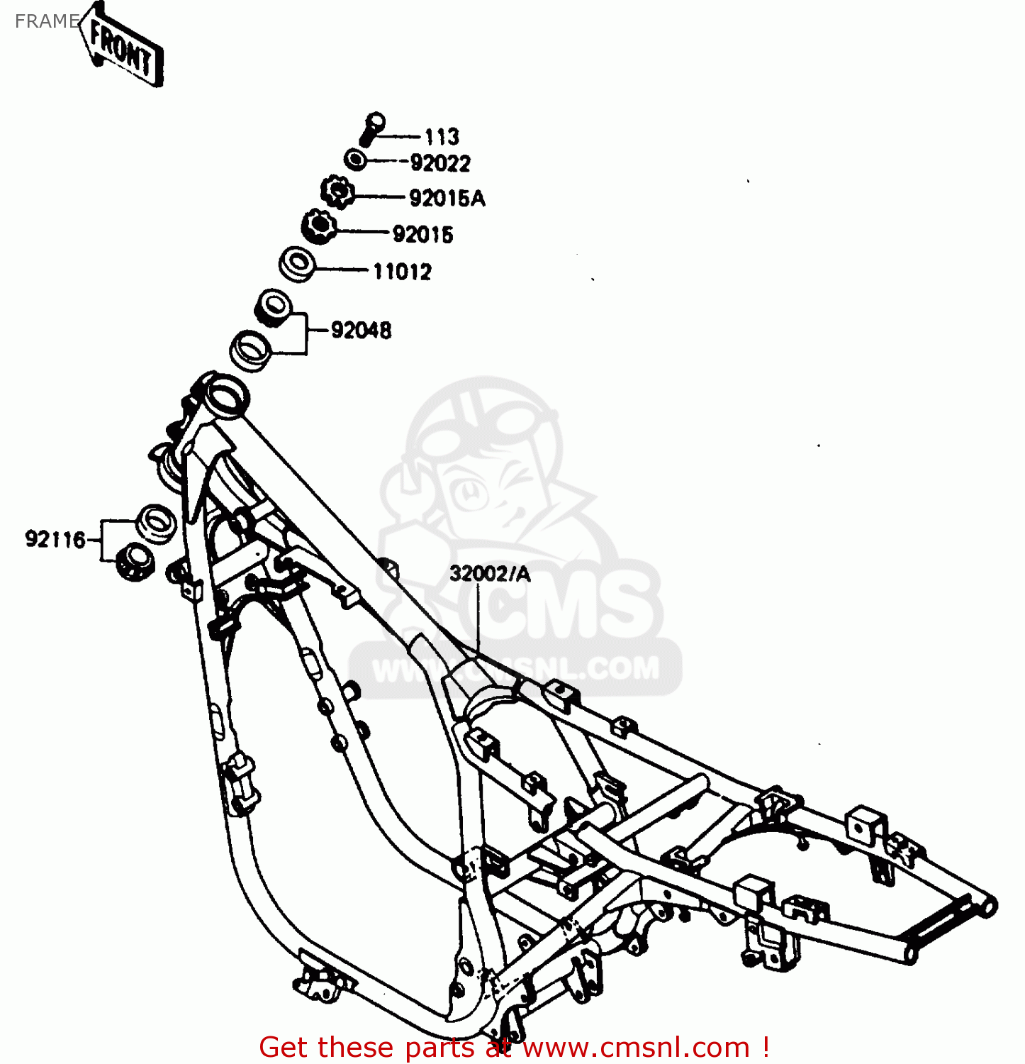 FRAME ZX400C2 1985 EUROPE UK FR GR SD SP