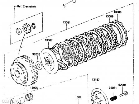 CLUTCH - ZX400C2 1985 EUROPE UK FR GR SD SP