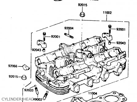 CYLINDER HEAD - ZX400C2 1985 EUROPE UK FR GR SD SP