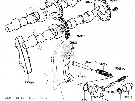 CAMSHAFT/FENSIONER - ZX400C2 1985 EUROPE UK FR GR SD SP