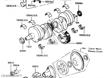 CRANKSHAFT - ZX400C2 1985 EUROPE UK FR GR SD SP