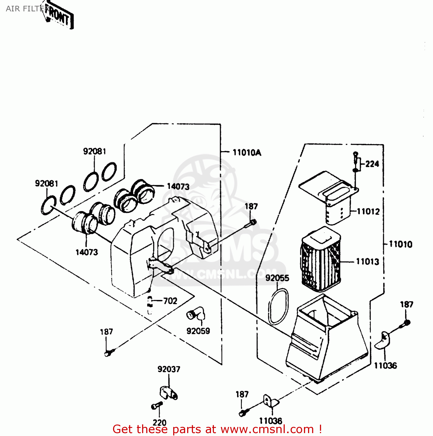 AIR FILTER ZX400C3 1987 UNITED KINGDOM SP ST