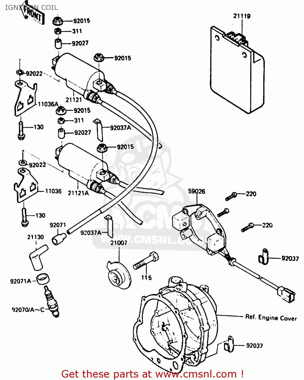 IGNITION COIL ZX400C3 1987 UNITED KINGDOM SP ST