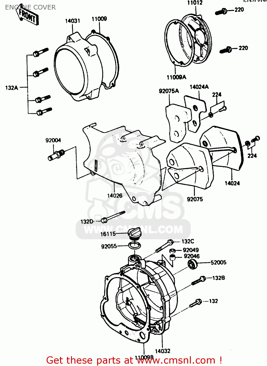 ENGINE COVER ZX400C3 1987 UNITED KINGDOM SP ST