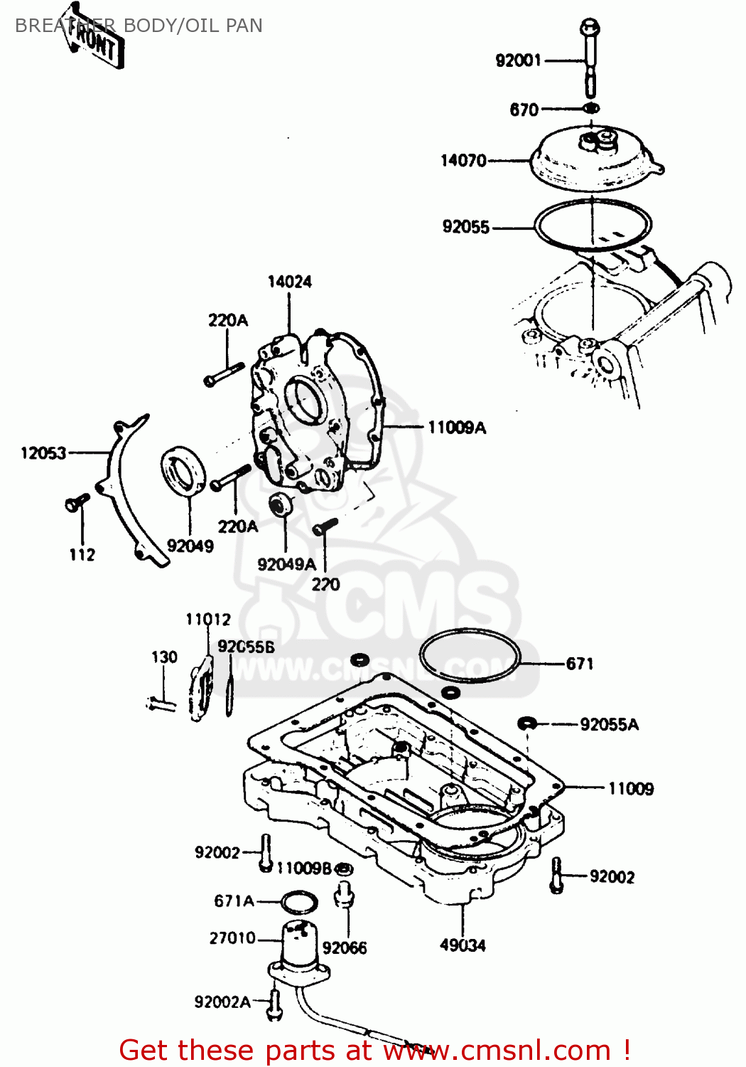 BREATHER BODY/OIL PAN ZX400C3 1987 UNITED KINGDOM SP ST