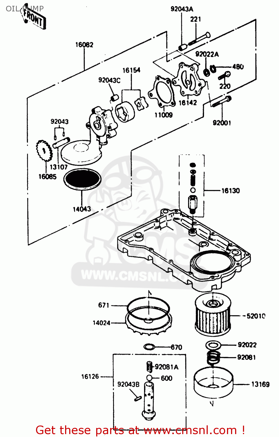 OIL PUMP ZX400C3 1987 UNITED KINGDOM SP ST