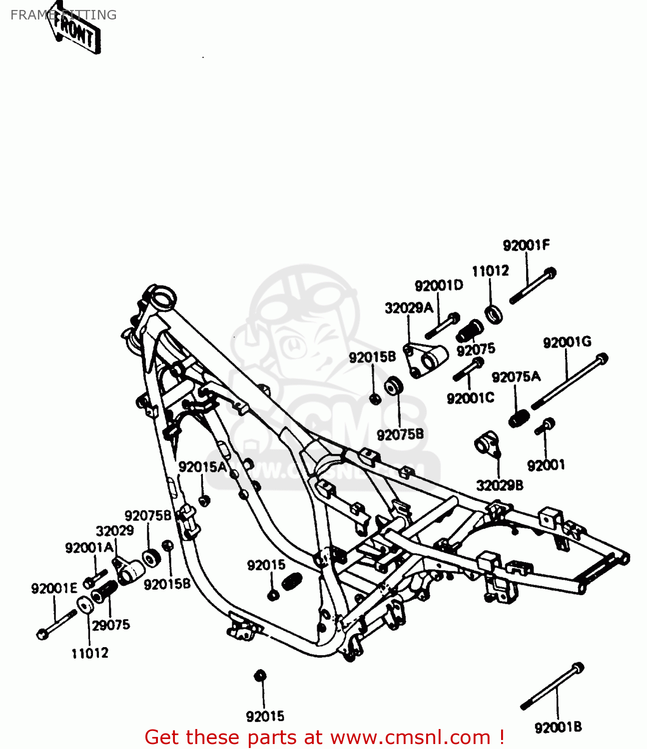 FRAME FITTING ZX400C3 1987 UNITED KINGDOM SP ST