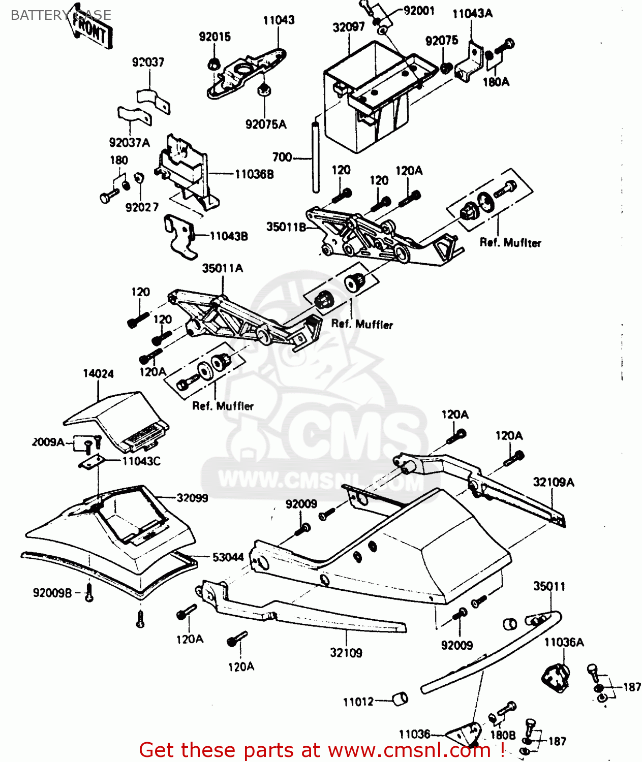 BATTERY CASE ZX400C3 1987 UNITED KINGDOM SP ST