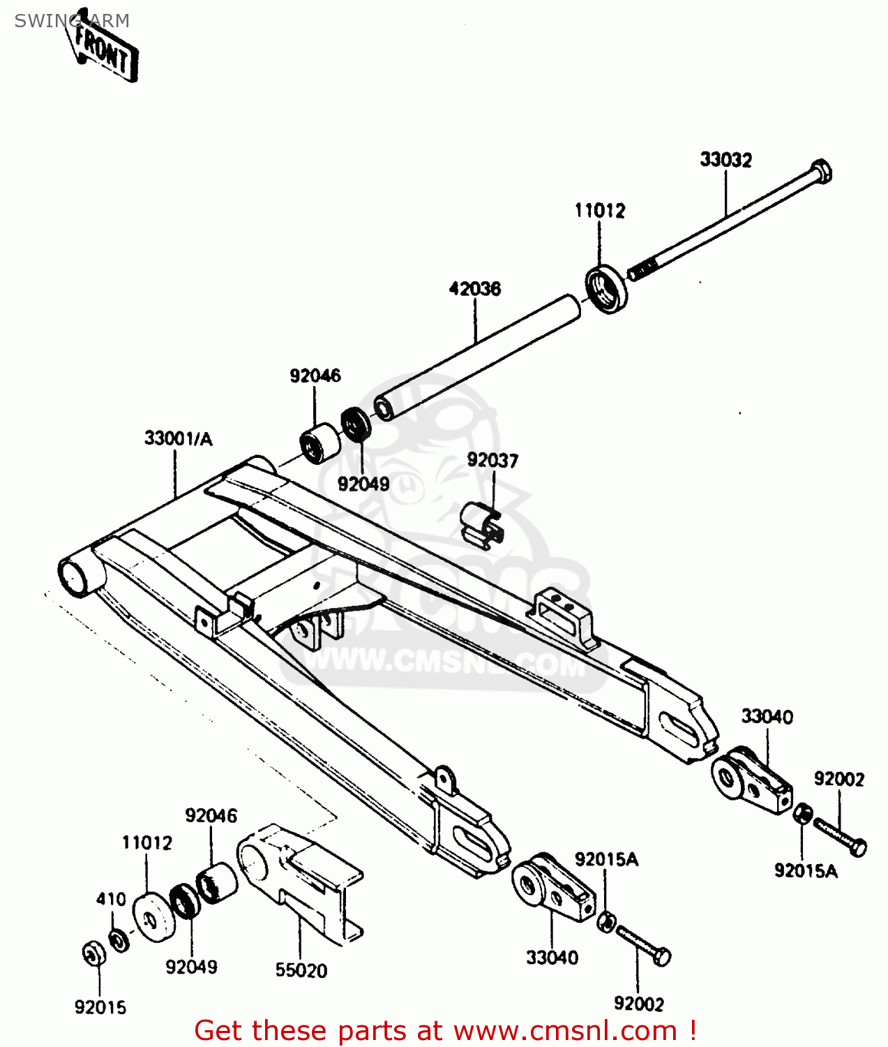 SWING ARM ZX400C3 1987 UNITED KINGDOM SP ST