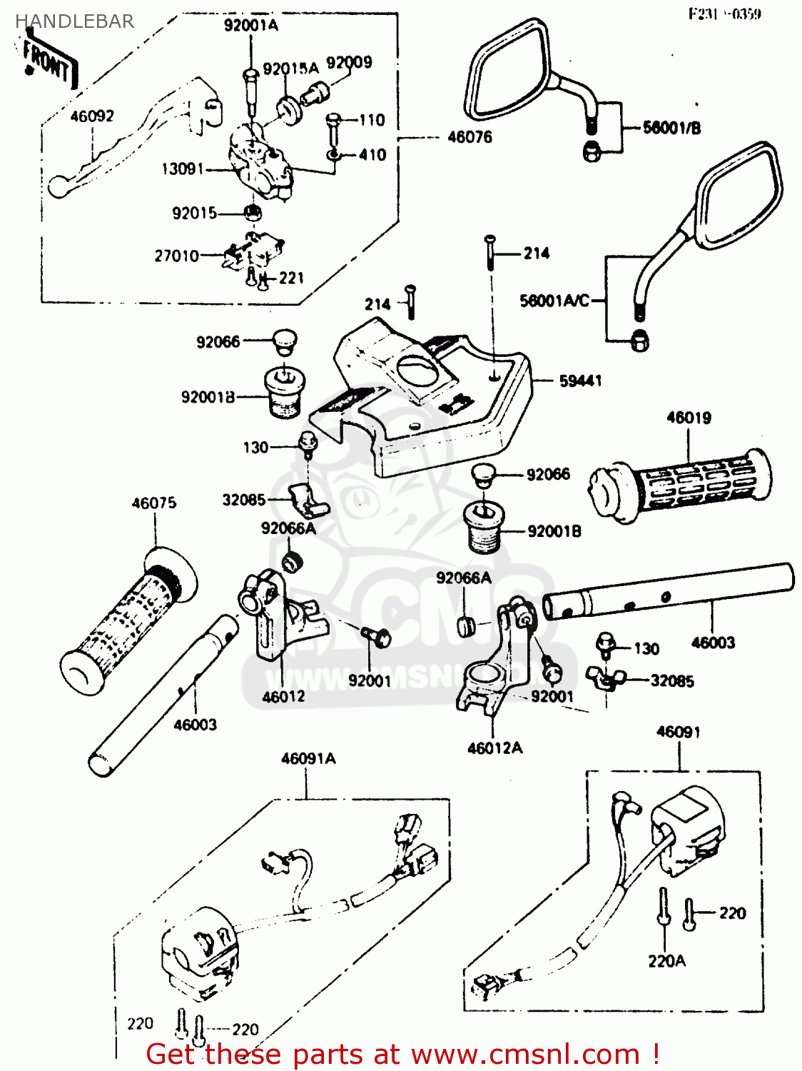 HANDLEBAR ZX400C3 1987 UNITED KINGDOM SP ST