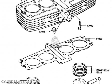CYLINDER/PISTON - ZX400C3 1987 UNITED KINGDOM SP ST