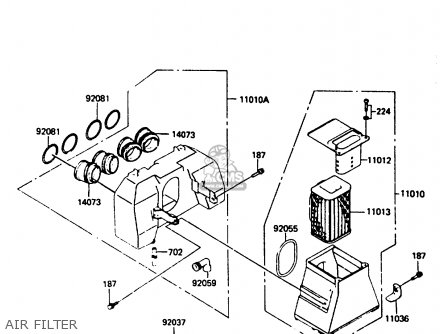 AIR FILTER - ZX400C3 1987 UNITED KINGDOM SP ST