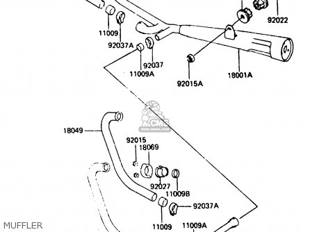 MUFFLER - ZX400C3 1987 UNITED KINGDOM SP ST