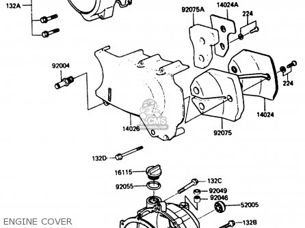 ENGINE COVER - ZX400C3 1987 UNITED KINGDOM SP ST