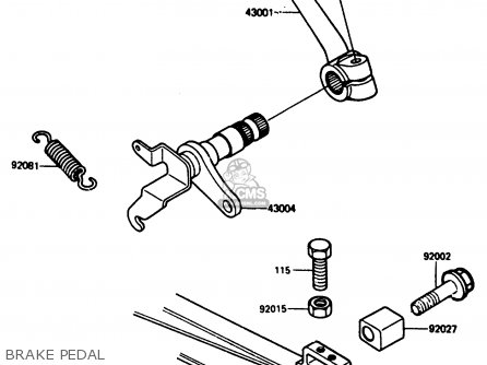 BRAKE PEDAL - ZX400C3 1987 UNITED KINGDOM SP ST