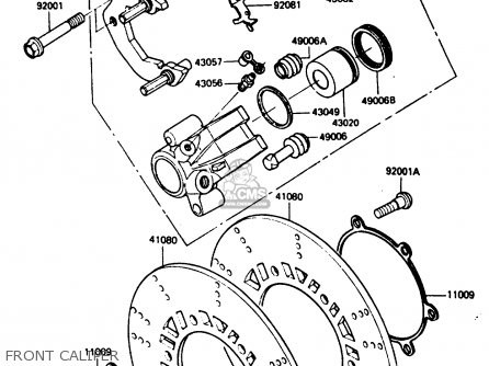 FRONT CALIPER - ZX400C3 1987 UNITED KINGDOM SP ST