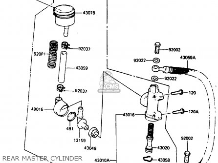 REAR MASTER CYLINDER - ZX400C3 1987 UNITED KINGDOM SP ST