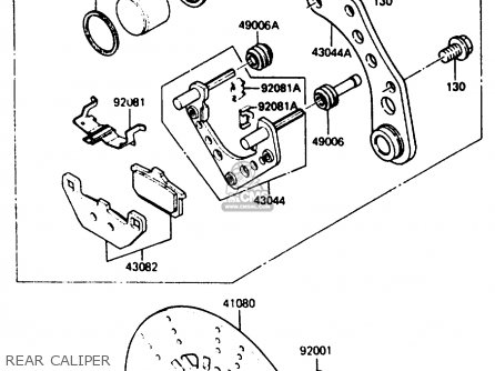 REAR CALIPER - ZX400C3 1987 UNITED KINGDOM SP ST