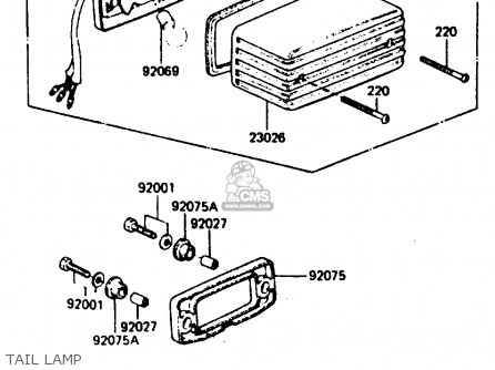 TAIL LAMP - ZX400C3 1987 UNITED KINGDOM SP ST