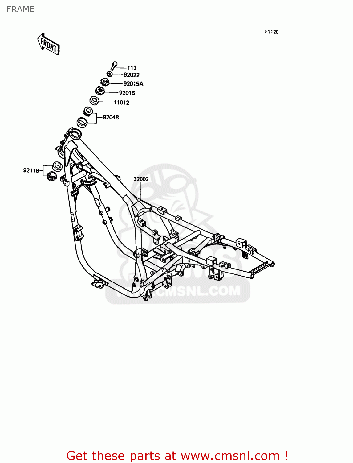 Panel Zx400 Kawasaki ZX400C4 Z400FII 1991 SPAIN FRAME - buy original FRAME spares ...